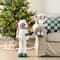 Glitzhome® 29"H Christmas Fabric Yeti With Telescoping Legs